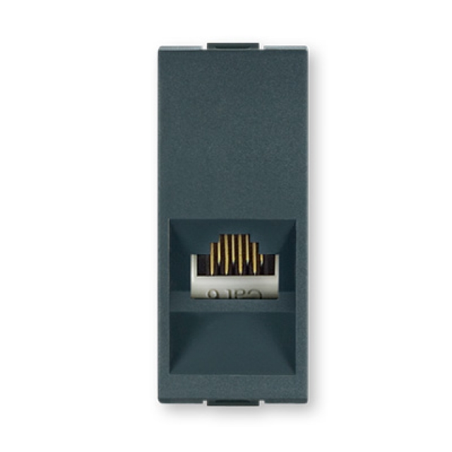 Priključnica kom.sa Keystone modulom RJ45 8/8 Cat5E UTP Antracit ...