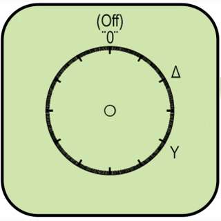 Grebenasti prekidač 3 položaja zvezda-trougao 40A 3-polni 