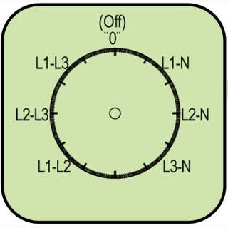 Grebenasti prekidač 7 položaja voltmetarska preklopka 16A 3-polni 