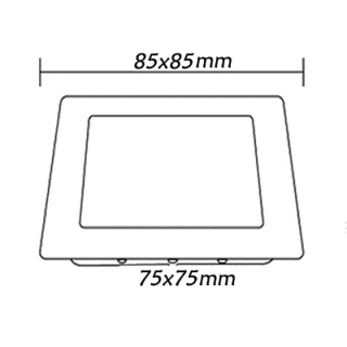 LED Panel Ugradni kockasti 3W 4200K 