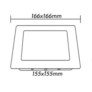 LED Panel Ugradni kockasti 12W 6400K 