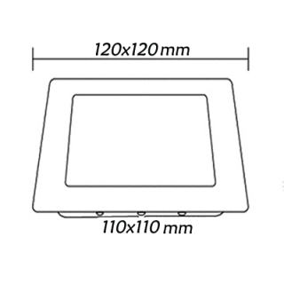 LED Panel Ugradni kockasti 6W 4200K 