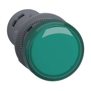 Signalna lampica plastična zelena sa ugrađenim LED-om 220…230V AC 