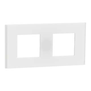 Dekorativni ram Unica Deco 2 elementa belo staklo 