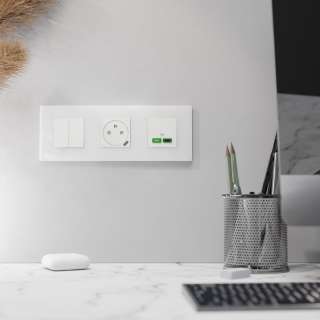 Dekorativni ram Unica Deco 3 elementa belo staklo 