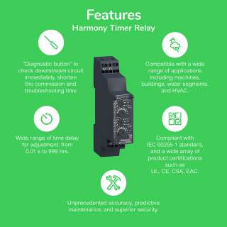 RE10RCMUN Tajmer funkc.odlož.uključ.24V AC/DC,240V AC,1CO 