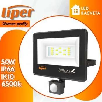 LED Reflektor 50W 6500K sa senzorom IP66 