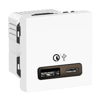 USB punjač tip A+C 18W 2M beli 