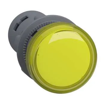 Signalna lampica plastična žuta sa ugrađenim LED-om 24 V AC/DC 
