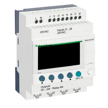 kompaktni progr. kontroler Zelio Logic - 12 I O - 24 V AC - časovnik-displej 