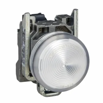 okrugla lampica Ø 22 - IP65 - bela - integrisani LED - 24 V - stopice-ATEX 