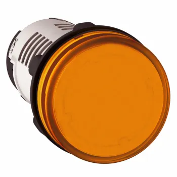 signalna lampica Ø 22 - narandžasta -integrisan LED - 120 V - vijčani priključak 