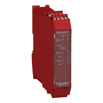 4 sigurnosna relejna izlaza - proširenje sa vezom na rek sa vijčanim priključkom 