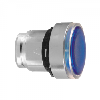 plava udubljena glava svetlećeg tastera Ø22 bez povratka za integrisan LED