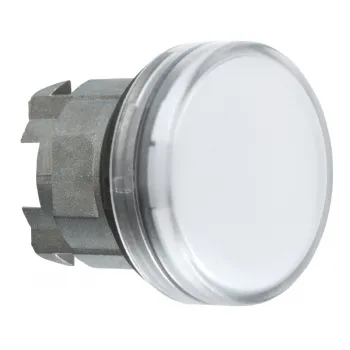 bela glava signalne lampice Ø22 ravna sočiva za integrisan LED 