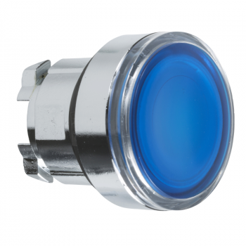 plava udubljena glava svetlećeg tastera Ø22 sa povratkom za integrisan LED