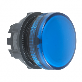 plava glava signalne lampice Ø22 ravna sočiva za integrisan LED