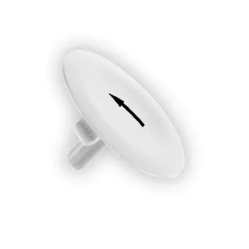 beli poklopac sa oznakom strelice za okrugli taster Ø22 