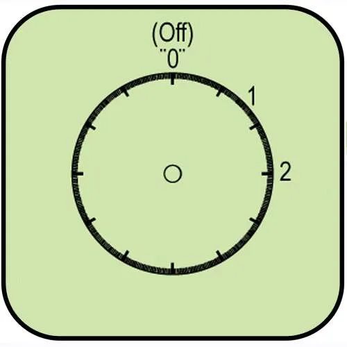Grebenasti prekidač 3 položaja stepen sa nulom 0-1-2 16A 1-polni 