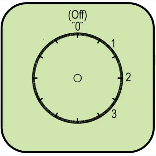 Grebenasti prekidač 4 položaja stepen sa nulom 0-1-2-3 16A 1-polni 