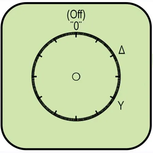 Grebenasti prekidač 3 položaja zvezda-trougao 40A 3-polni 