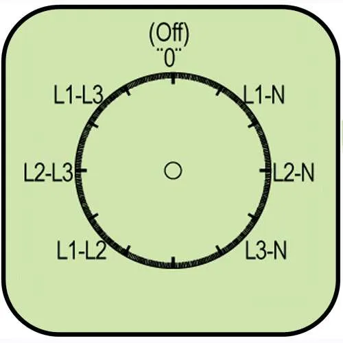 Grebenasti prekidač 7 položaja voltmetarska preklopka 16A 3-polni 