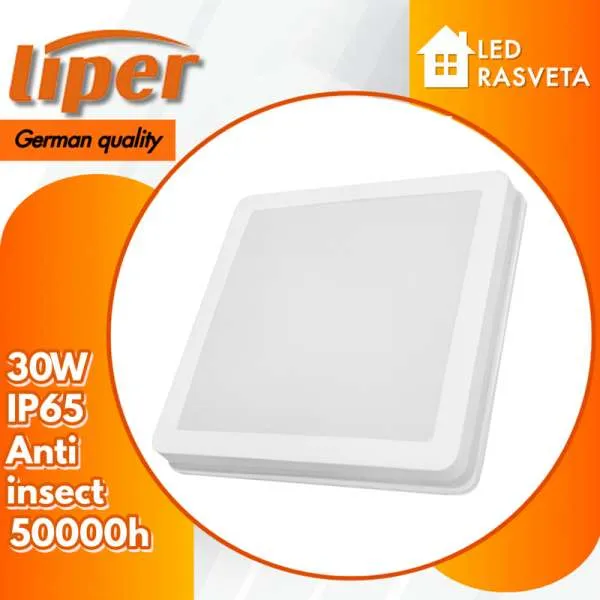 LESD Plafonjera 30W CCT IP65 anti-insect 