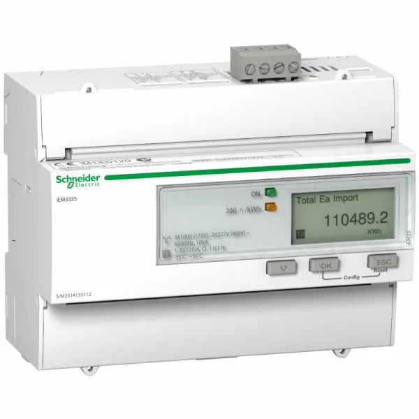 iEM3355 multimetar -125 A - Modbus - 1 digitalni I - 1 digitalni O - višetarifni 