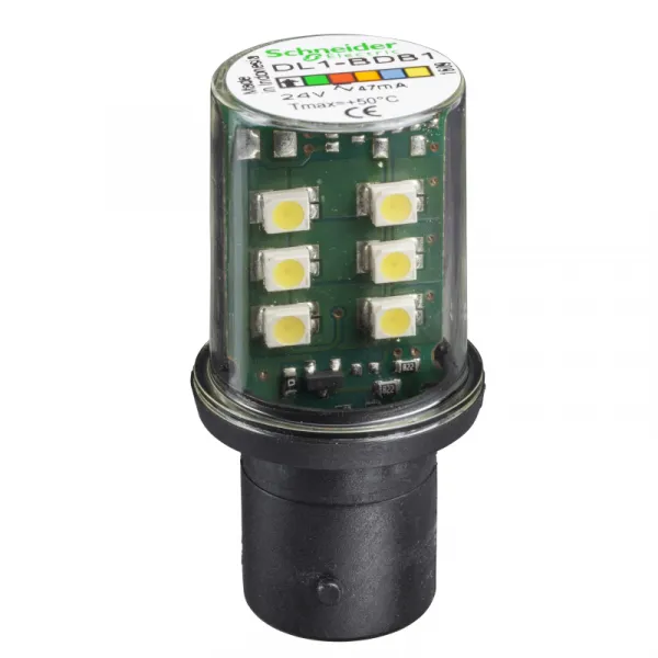 bela LED sijalica BA15D 24VAC/DC 