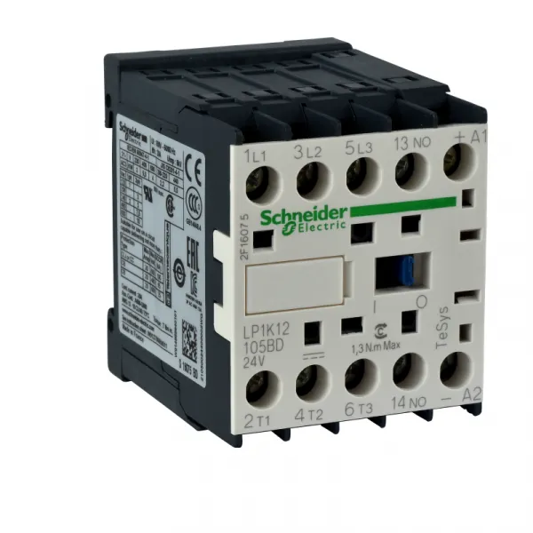 TeSys K kontaktor - 3P(3 NO) - AC-3 - <= 440 V 9 A - 24 V DC kalem 