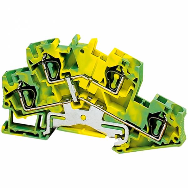 Linergy redna stezaljka za uzemlj.-4mm² dvostruka 1x1 opružna-zeleno-žuta 