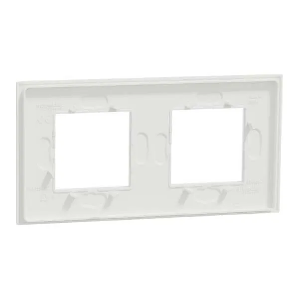 Dekorativni ram Unica Deco 2 elementa belo staklo 