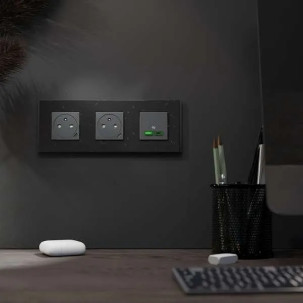 Dekorativni ram Unica Deco 3 elementa iscepkano drvo 