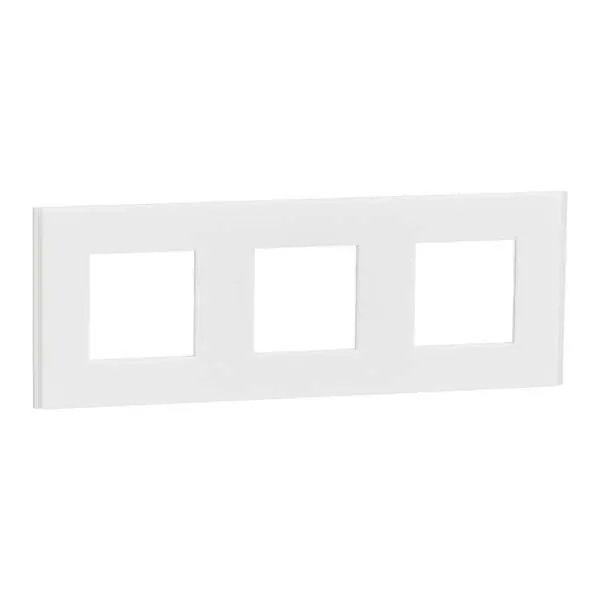 Dekorativni ram Unica Deco 3 elementa belo staklo 