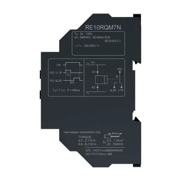 RE10RQM7N Rele zvezda-trougao 220...240VAC 1NO+1NC 