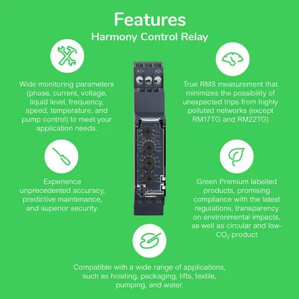 RM10TE00N Rele asimet.redosled i prek.faze,detek.pred.i podn.1CO 