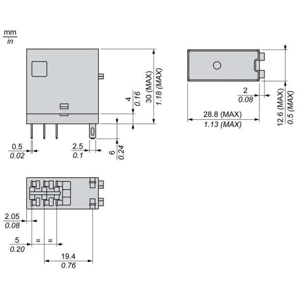 Rele 5A 2CO 24V DC sa LED indikacijom 
