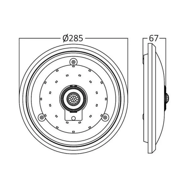 LED Plafonjera sa senzorom 15W 6500K 