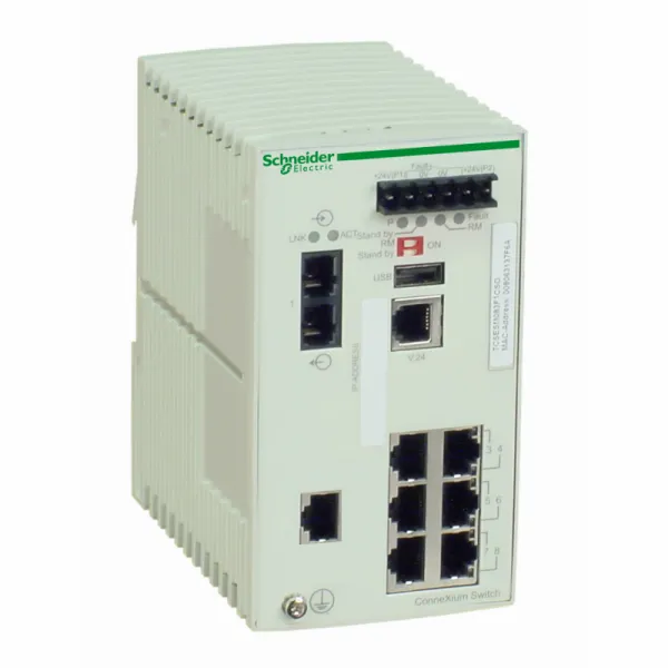Ethernet TCP/IP upravljivi switch - ConneXium - 7TX/1FX - monomodni 