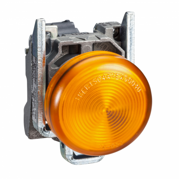 narandžasta kompletna signalna lampica Ø22 ravna sočiva sa BA9s sijalicom 250V 
