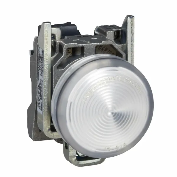 bela kompletna signalna lampica Ø22 ravna sočiva sa integrisanim LED 110…120V 