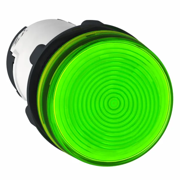 signalna lampica Ø 22 - zelena - sijalica BA 9s - 230 V - vijčani priključak 