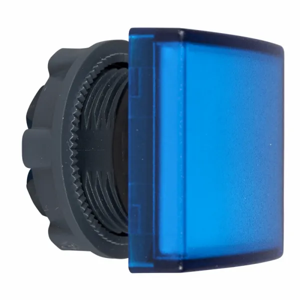 kvadratna plava glava signalne lampice Ø22 ravna sočiva za integrisan LED 