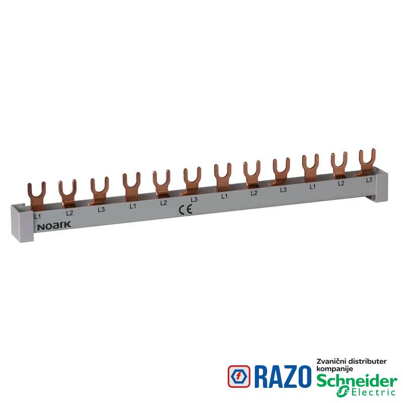 Sabirnica 3L 10mm2 63A 12 modula sa završnom kapom 