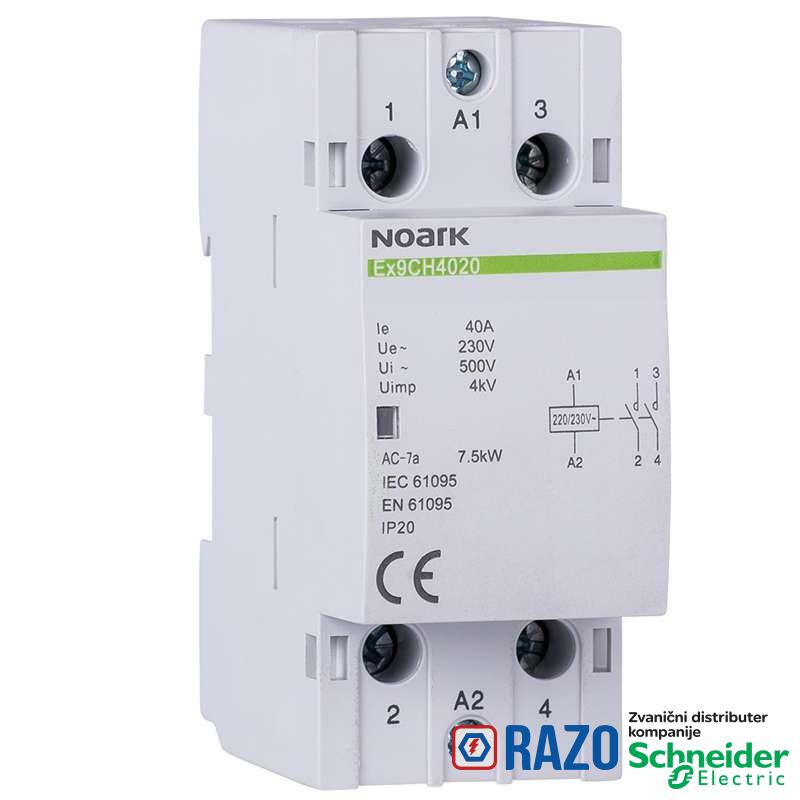 Instalacioni kontaktor 40A 230V 1NC+1NO 