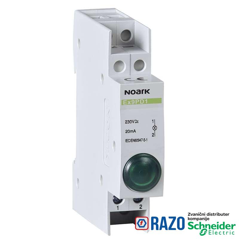 Signalna sijalica 230V AC/DC LED zelena 