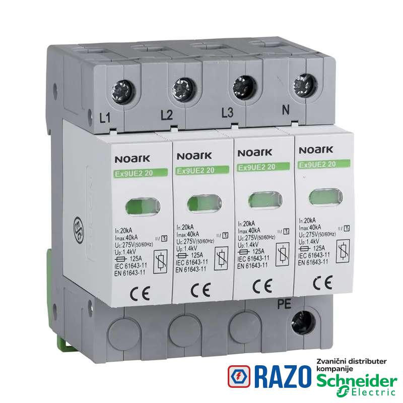 Odvodnik prenapona klase 2 (C) 20kA Uc=275V AC 4P 