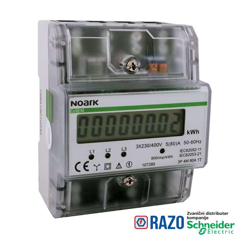 Energetsko brojilo 3P 4M 80A LCD display 1-tarifno | Razoelektro