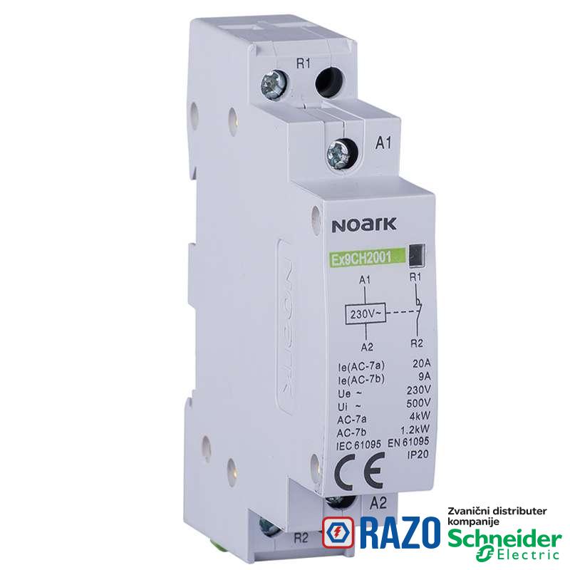 Instalacioni kontaktor 25A 230V 1NC+1NO 