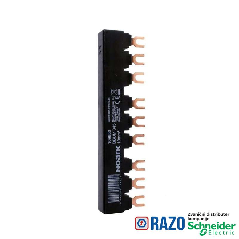 Sabirnica za 3 motorno zaštitna prekidača razmak 45mm 